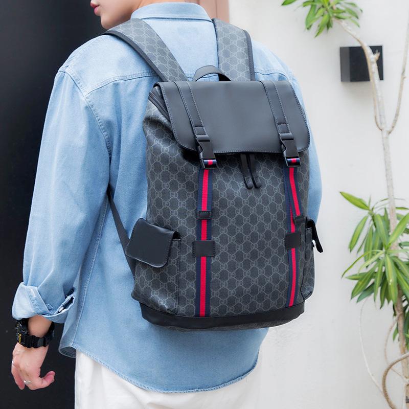 Backpacks | Monogrammed Coated-Canvas and Leather Backpack – Mens Backpacks Backpacks