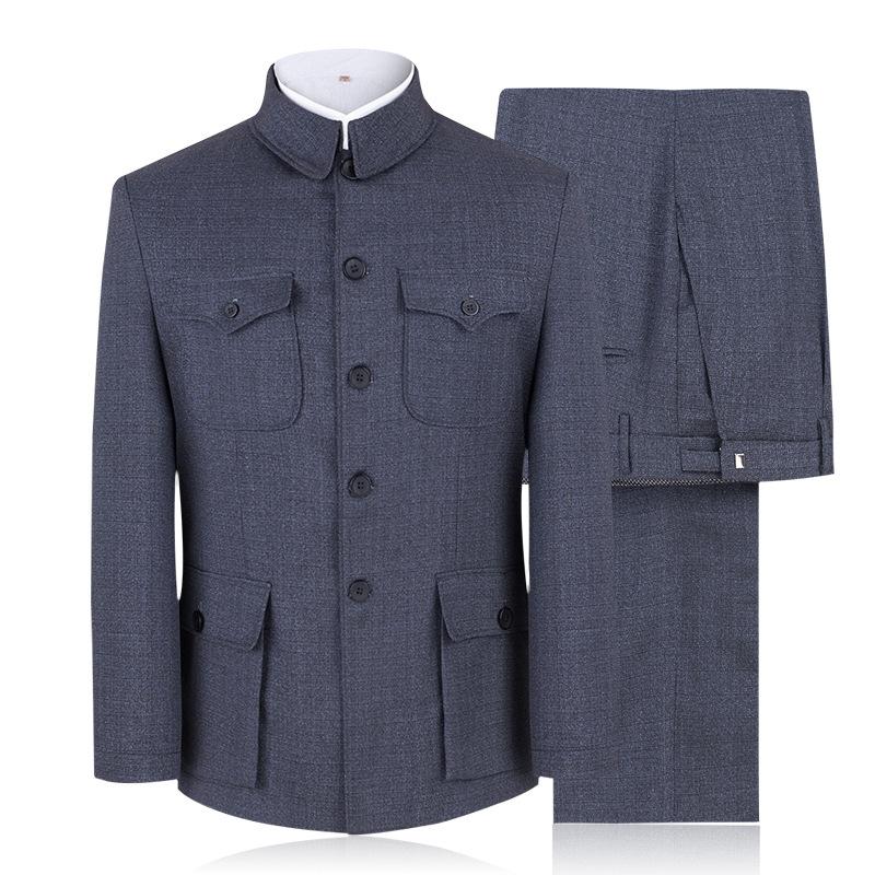 Blazers | Argylle Nehru-Collar Herringbone Linen Jacket – Mens Blazers Blazers