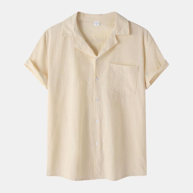 Casual Shirts | Angelo Camp-Collar Linen Shirt – Mens Casual Shirts Casual Shirts