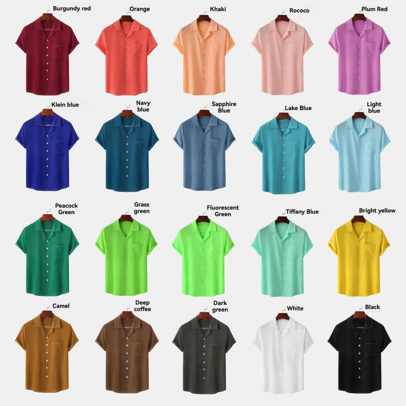 Casual Shirts | Camp-Collar Linen Shirt – Mens Casual Shirts Casual Shirts