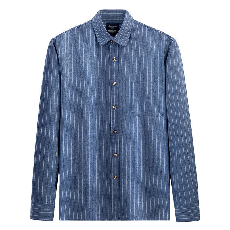 Casual Shirts | Slim-Fit Button-Down Collar Striped Linen Shirt – Mens Casual Shirts Casual Shirts