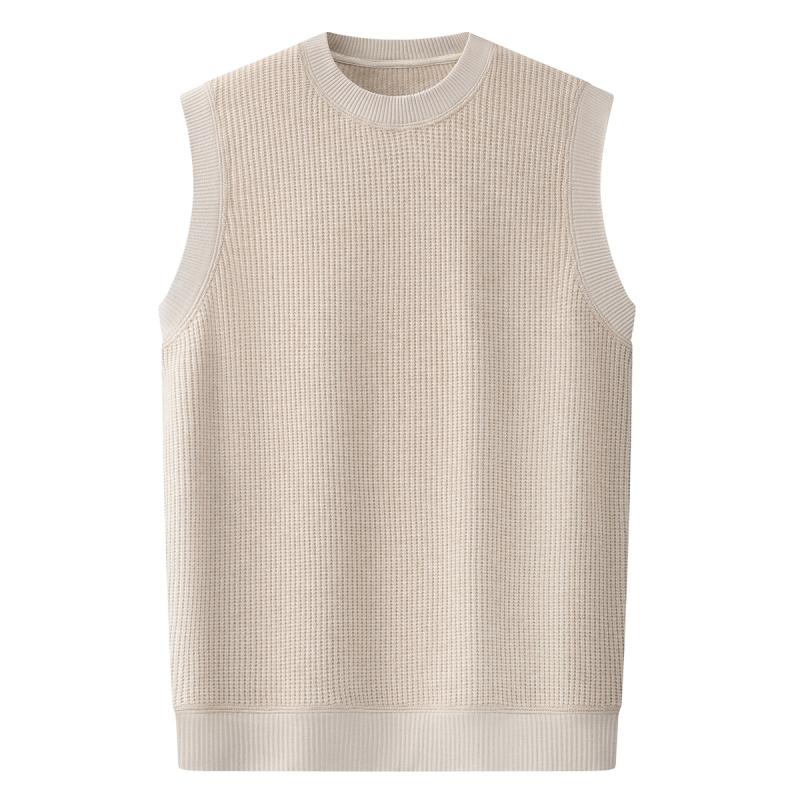 Knitwear | Huxley 6636 Pointelle-Knit Organic Cotton Sweater Vest – Mens Clothing Knitwear