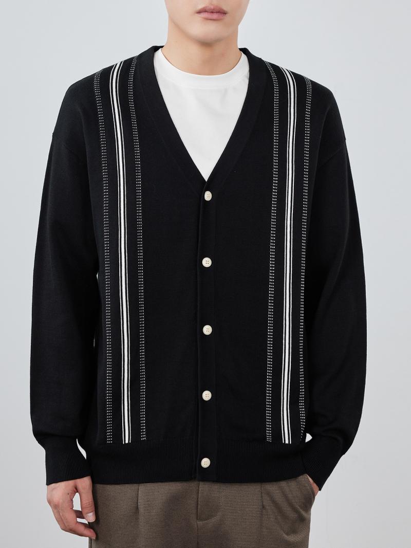 Knitwear | Plaza Slim-Fit Striped Cotton Cardigan – Mens Clothing Knitwear