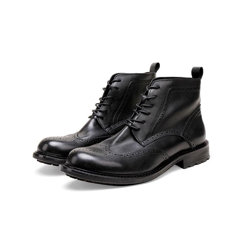 Lace-Up Boots | Stow Full-Grain Leather Brogue Boots – Mens Lace-Up Boots Lace-Up Boots