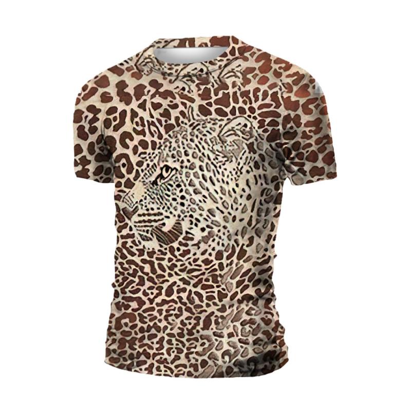 T-shirts | Leopard-Print Cotton-Jersey T-Shirt – Mens Clothing Mens