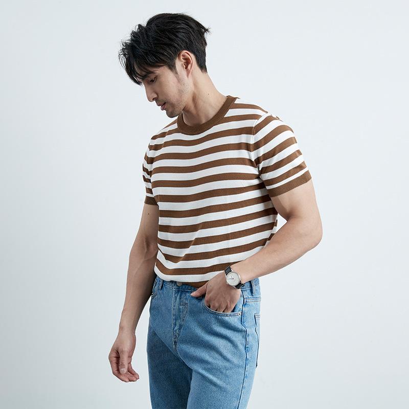 T-shirts | Striped Cotton-Piqué T-Shirt – Mens Clothing Mens