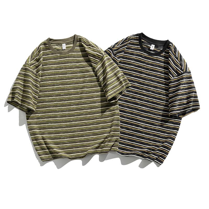 T-shirts | Striped Knitted Cotton T-Shirt – Mens Clothing Mens