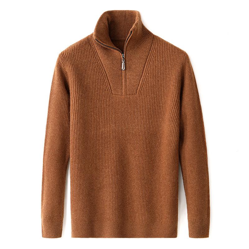 Knitwear | Logo-Embroidered Wool and Cotton-Blend Half-Zip Sweater – Mens Clothing Knitwear